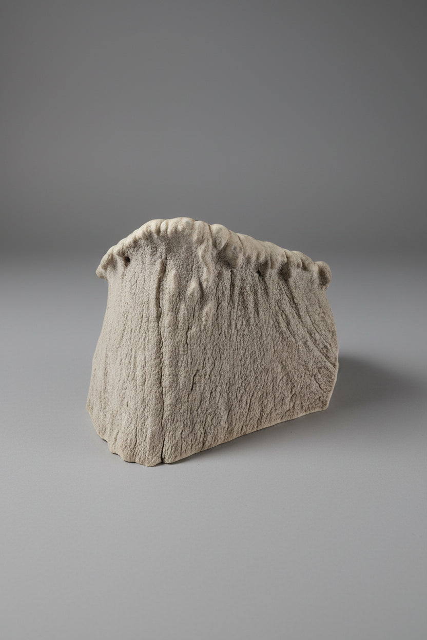 Back view of the elk antler cornet desk art on a gray background