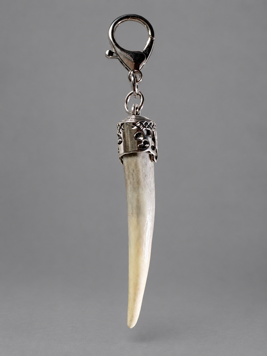 Polished Antler Keychain - Natural Deer Antler