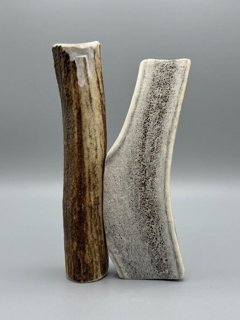 6 Inch Elk Antler Dog Chew Split pack of 2 - Natural Shed Elk Antler