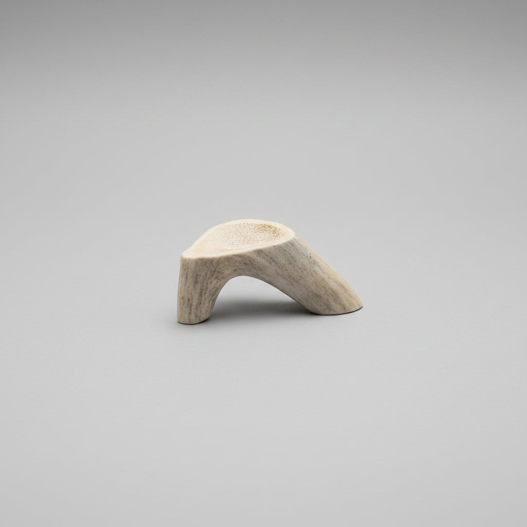 side view of the Deer antler aroma diffuser piece on a gray background