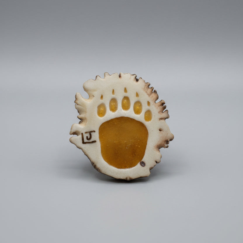  Bear pas track on a gray background
