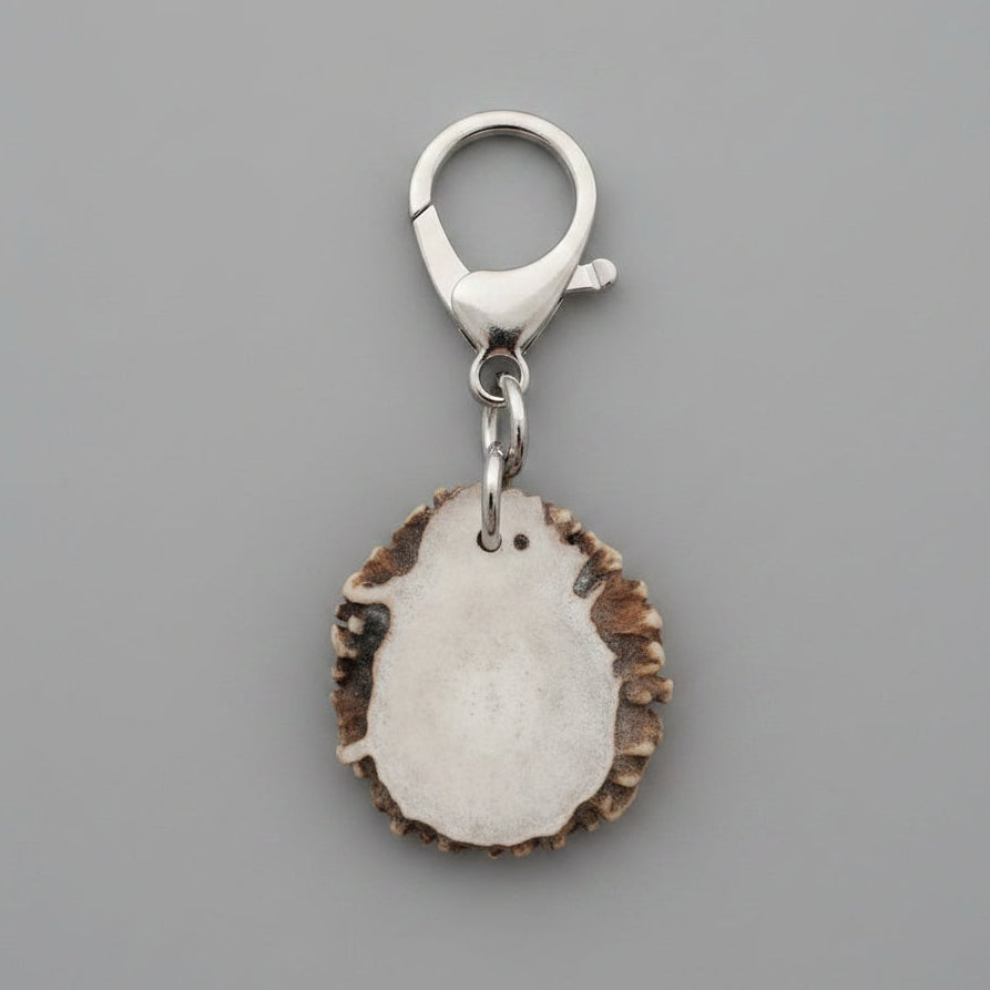 Back view off  a deer antler keychain